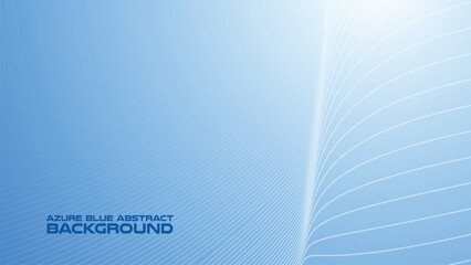 Wall Mural - Azure Blue abstract background with curve line for backdrop or presentation