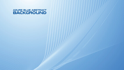Wall Mural - Azure Blue abstract background with curve line for backdrop or presentation