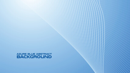 Wall Mural - Azure Blue abstract background with curve line for backdrop or presentation