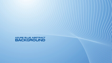 Wall Mural - Azure Blue abstract background with curve line for backdrop or presentation