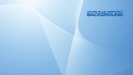 Wall Mural - Azure Blue abstract background with curve line for backdrop or presentation