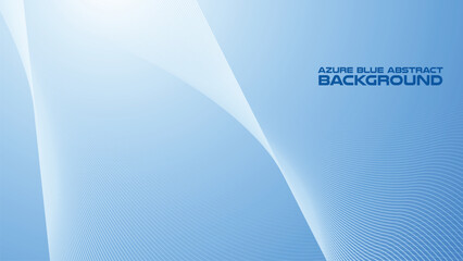 Wall Mural - Azure Blue abstract background with curve line for backdrop or presentation