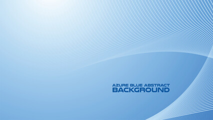 Wall Mural - Azure Blue abstract background with curve line for backdrop or presentation