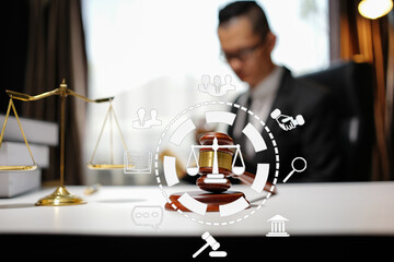 Lawyer and team Talk and consult on solving problems and work related to legal work of lawyers