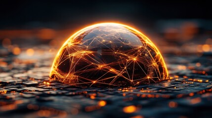 Leinwandbilder - Global Network Sphere.