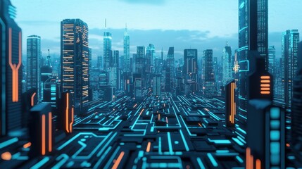 Poster - Futuristic Cityscape.