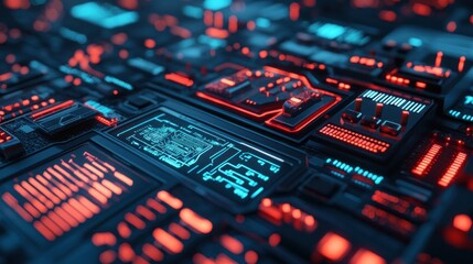 Poster - Futuristic Tech Interface.