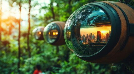 Poster - Cityscape in a Sphere.