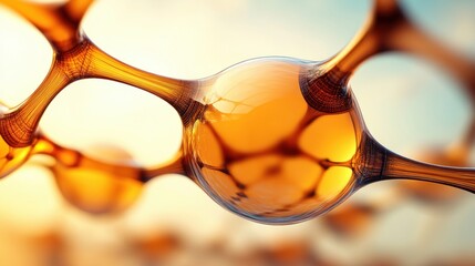 Aufkleber - Abstract Molecular Structure.