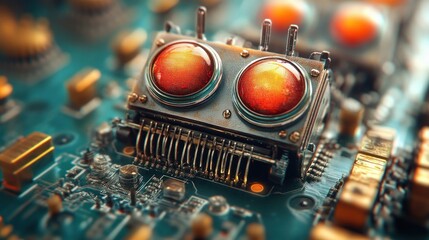 Fototapete - Robot Eyes.
