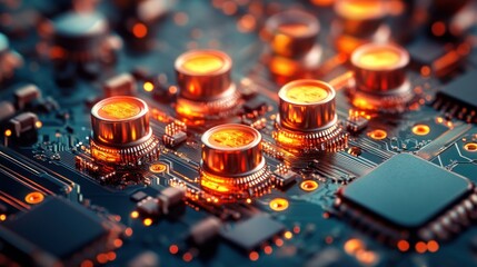Aufkleber - Circuit Board Closeup.
