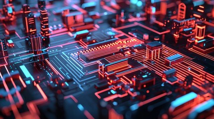 Aufkleber - Circuit Board Abstract.