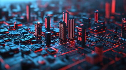 Aufkleber - Digital Cityscape.
