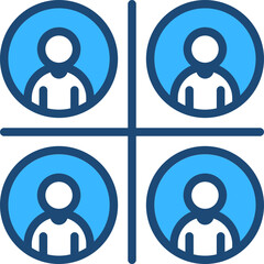 Wall Mural - People Group Blue Icon Design Vector