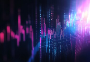 Poster - Abstract  Digital  Financial Charts