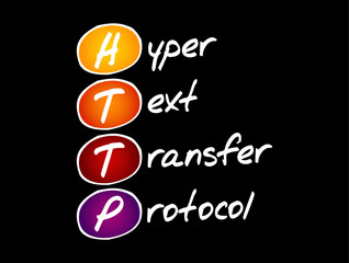 Poster - http - hyper text transfer protocol acronym, technology concept background