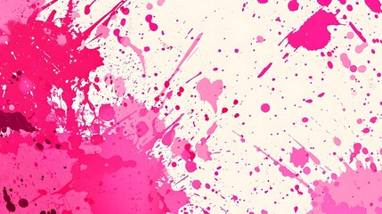 Abstract pink paint splatter design on a light background.