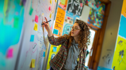 Mid-Adult Woman Professor Teaching Tweens in School Classroom