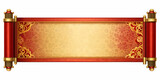 rendering Chinese hand scroll with empty space for custom wording suitable for Chinese New Year or calligraphy