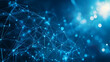 © Studios - Abstract illustration featuring plexus blue geometrical shapes representing connection and web concept with digital communication and technology network background comprising moving lines and dots