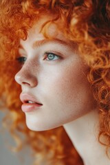 Wall Mural - Woman with red hair - close up