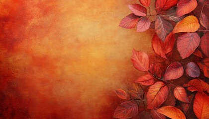 Sticker - Vibrant Autumn Foliage in Warm Colors