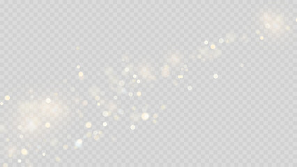 Wall Mural - The dust sparks and golden stars shine with special light. Vector sparkles on a transparent background. . Stock royalty free vector illustration. PNG	