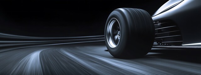 Aufkleber - Race Car Tire Blurred in Motion on Track