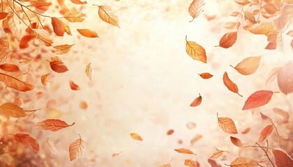 Poster - Autumn Leaves Floating in the Air