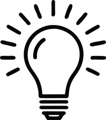 light bulb icon. light lamp. vector illustration