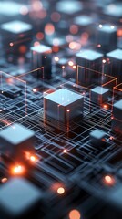 Poster - 22. AI urban landscape, digital networks, futuristic technology, neon holograms
