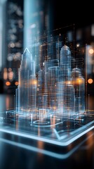 Poster - 26. ai city, innovative infrastructure, futuristic society, holographic displays