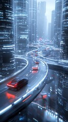 Poster - 26. ai city, innovative infrastructure, futuristic society, holographic displays