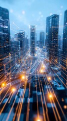 Poster - 31. Smart AI city, advanced technology, futuristic infrastructure, holographic society