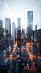 Poster - 44. AI-driven cityscape, futuristic infrastructure, digital networks, innovative technology