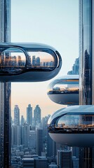 Poster - AI metropolis, digital innovation, futuristic architecture, holographic networks
