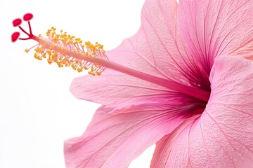 Wall Mural - Close-up of a Pink Hibiscus Flower