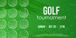 © Julisart - Creative Golf tournament background with balls on grass field. vector sport Golf championship or team competition event banner with golf ball on green field background
