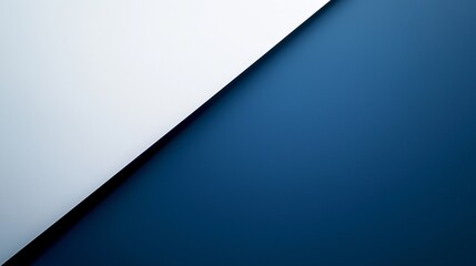 Paper layer diagonal with blue color with shadow for background presentation