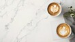 © Naturalis - Artistic Coffee Art on Marble Backdrop