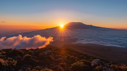 a sunrise trek to the top of mount kilimanjaro, highlighting efforts to preserve this iconic peak.