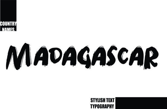 Bold Text Typography Text Country Name Madagascar