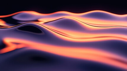 Poster - Futuristic abstract shape, light glowing, highlights glowing, subtle hues and highlights of blue orange purple white and black,