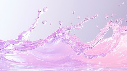 Poster - Pink Water Splash Abstract Background