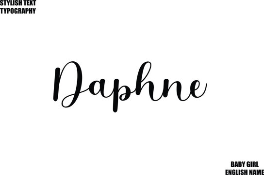 Baby Girl Name Stylish Cursive Text Typography  Daphne.