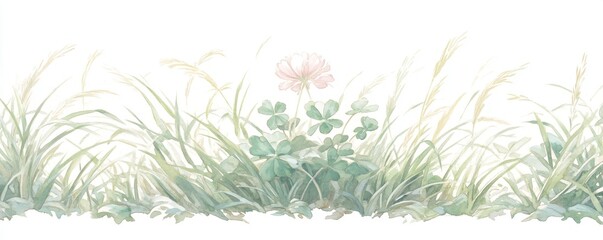 The illustration is hand painted in watercolor with different herbs.