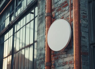 Poster - An advertisement signboard mockup and template with an empty frame for a logo or text on an exterior street advertising background with a modern flat style for your logo or text