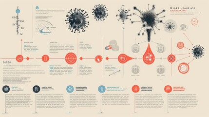 Poster - An infographic on the history and evolution of antiviral drugs over the decades