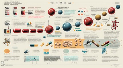 Poster - An infographic on the history and evolution of antiviral drugs over the decades