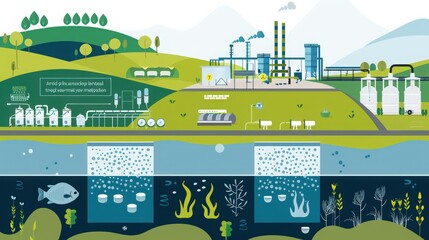 Poster - An infographic on the impact of effective water treatment on public health and environmental protection.